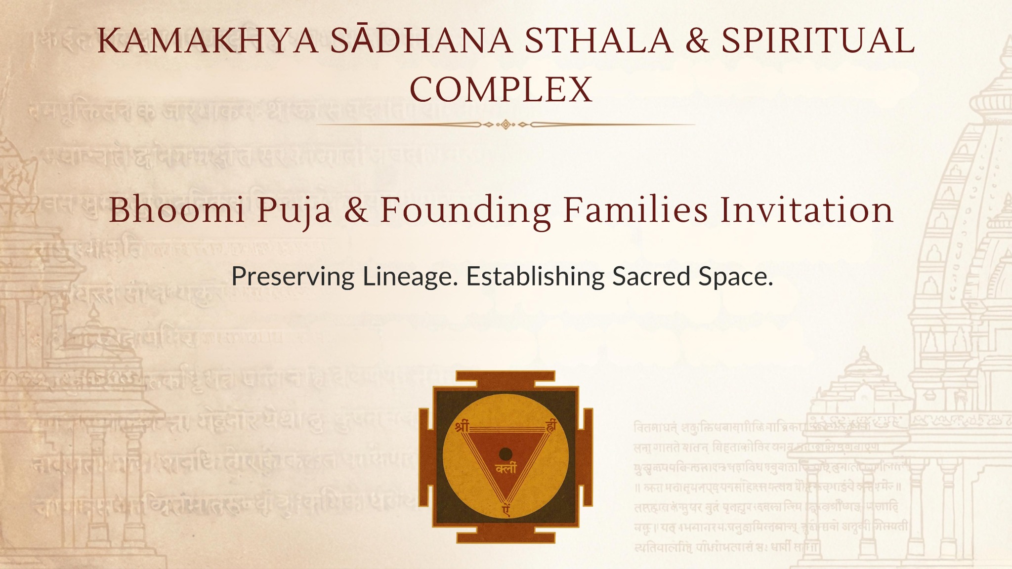 Bhoomi Puja invitation page 1